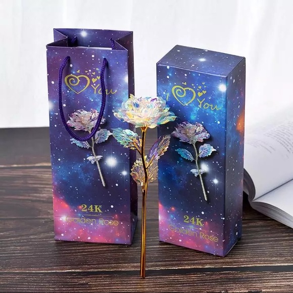 Galaxy Rose with certificate of, Box & Bag - Picture 3 of 3